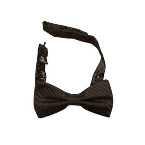 Black Striped Bow Tie